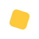 A solid yellow diamond, with rounded corners, rotated slightly