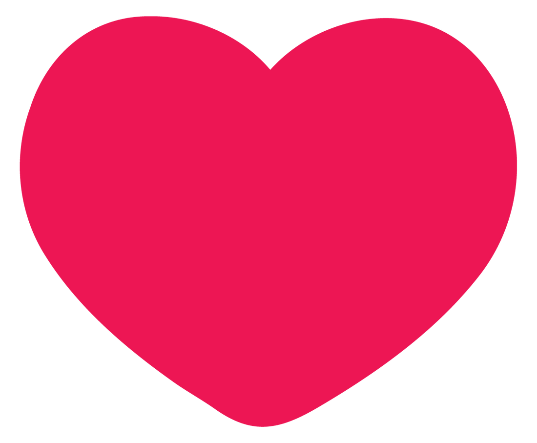 A solid crimson heart icon